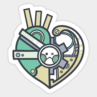 Robot Heart Sticker